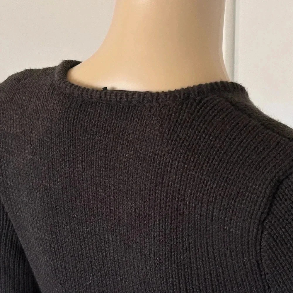 Laundry By Shelli Segal Full Zip  Crochet Sweater W/Sash Boho Shag Women Sz S - Picture 6 of 11